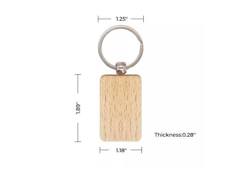 Laser-Engraved Wooden Keychain Laser-Engraved Wooden Keychain