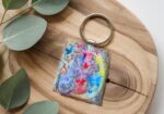 Light glitter keychain - background