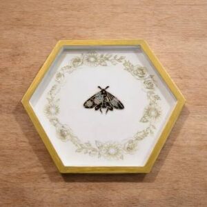 Mystic Moth pendant hexagonal coaster