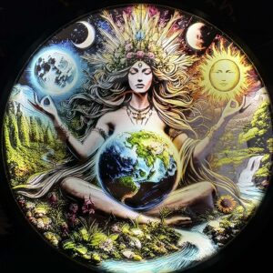 Mother Gaia Illuminated Mirror
