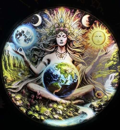 Mother Goddess Lighted Mirror