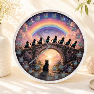 Rainbow Bridge Pet Memorial Clock