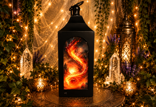 Illuminated Fantasy Lantern - Fire