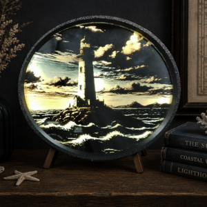 Light-Up Lighthouse Mirror