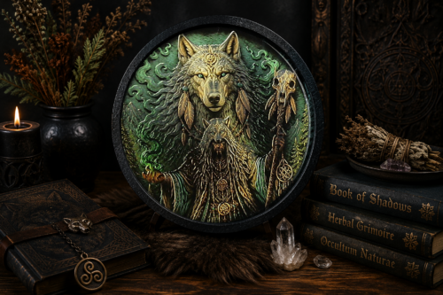 Wolf Shaman Mirror