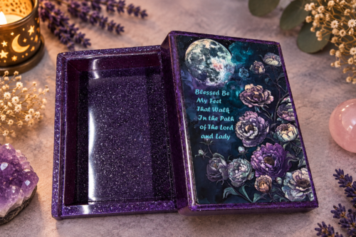 moonlit floral tarot box